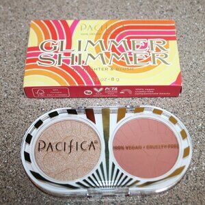 PACIFICA BEAUTY Glimmer Shimmer & Fire Lit Highlighter & Blush 0.28oz Full Size